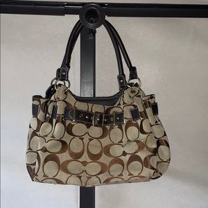👛👛Large Authentic Coach Purse! Khaki/Brown👛👛